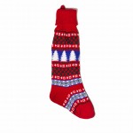 OZDOBA ŚWIĄTECZNA SKARPETA CZERWONA 61 cm ŚWIĄTECZNY MOTYW WZÓR BOŻE NARODZENIE 